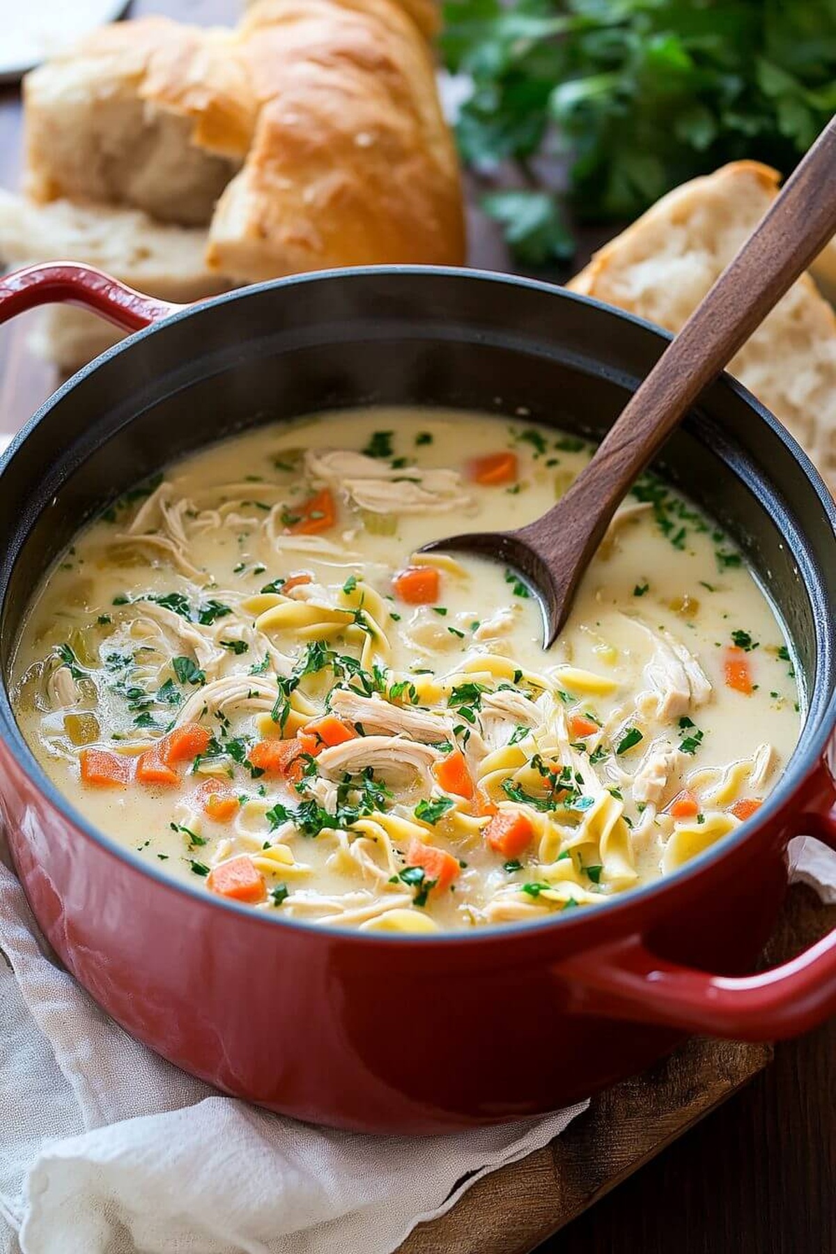Creamy Chicken Noodle Soup Recipe