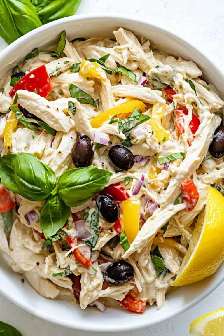 Low Carb Keto Mediterranean Chicken Salad Recipe