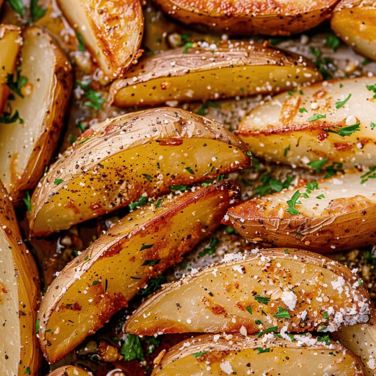 Irresistible Garlic Parmesan Baked Potato Wedges Recipe