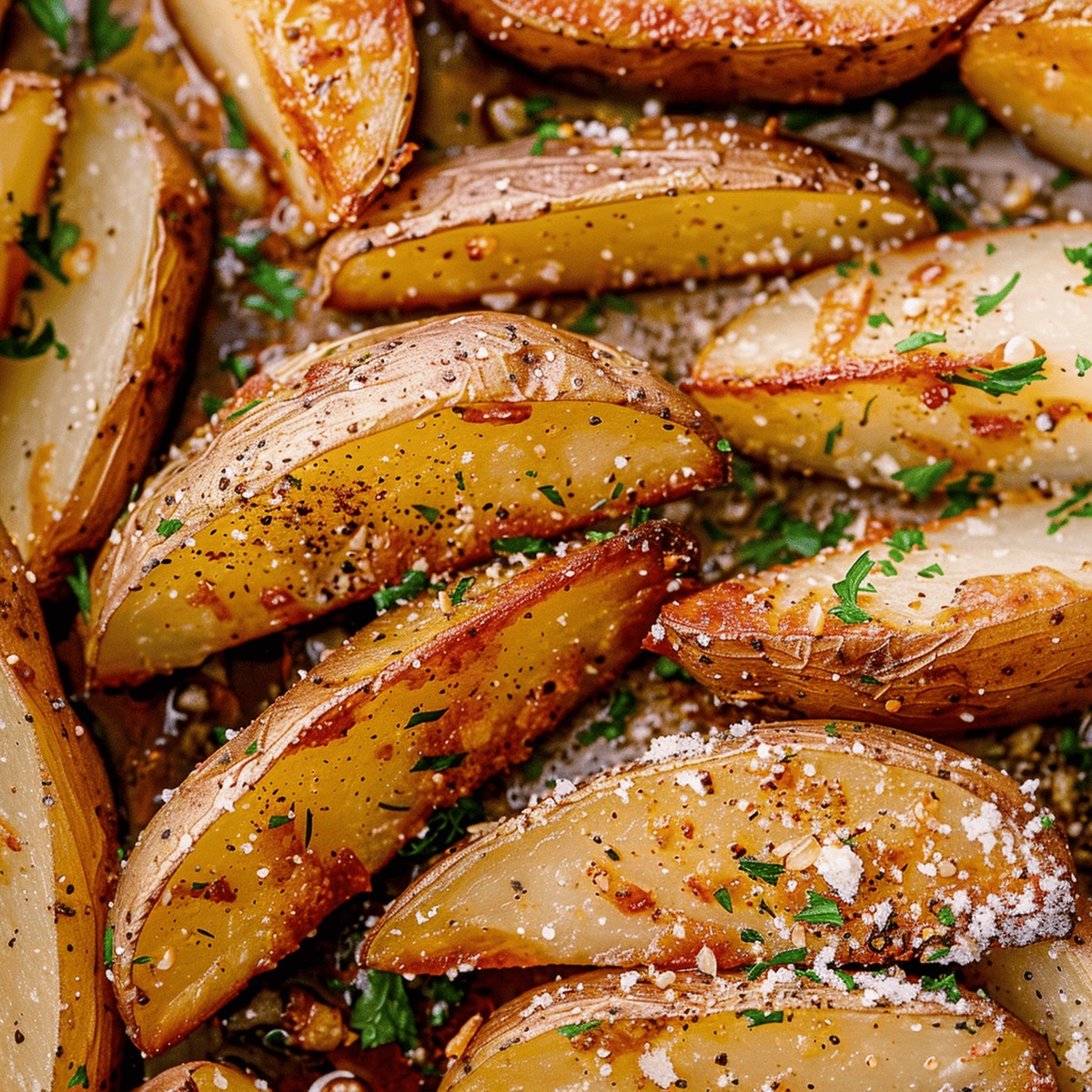 Irresistible Garlic Parmesan Baked Potato Wedges Recipe