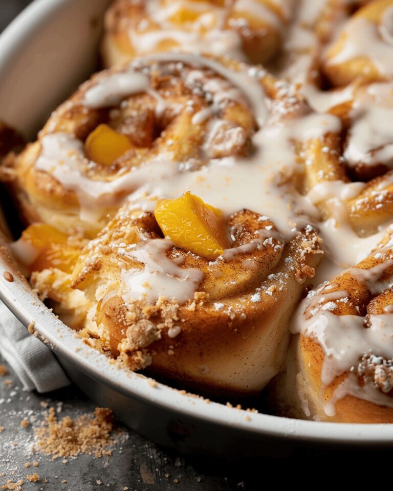 Irresistible Peach Cobbler Cinnamon Rolls Recipe