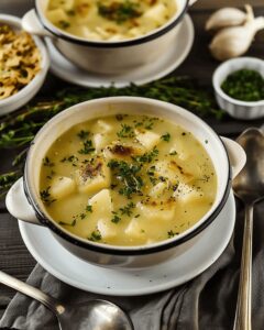 Creamy Garlic Potato Soup Recipe