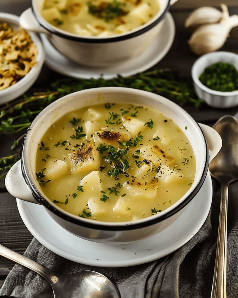 Creamy Garlic Potato Soup Recipe