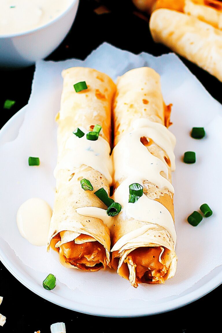 Crispy Buffalo Chicken Taquitos Recipe