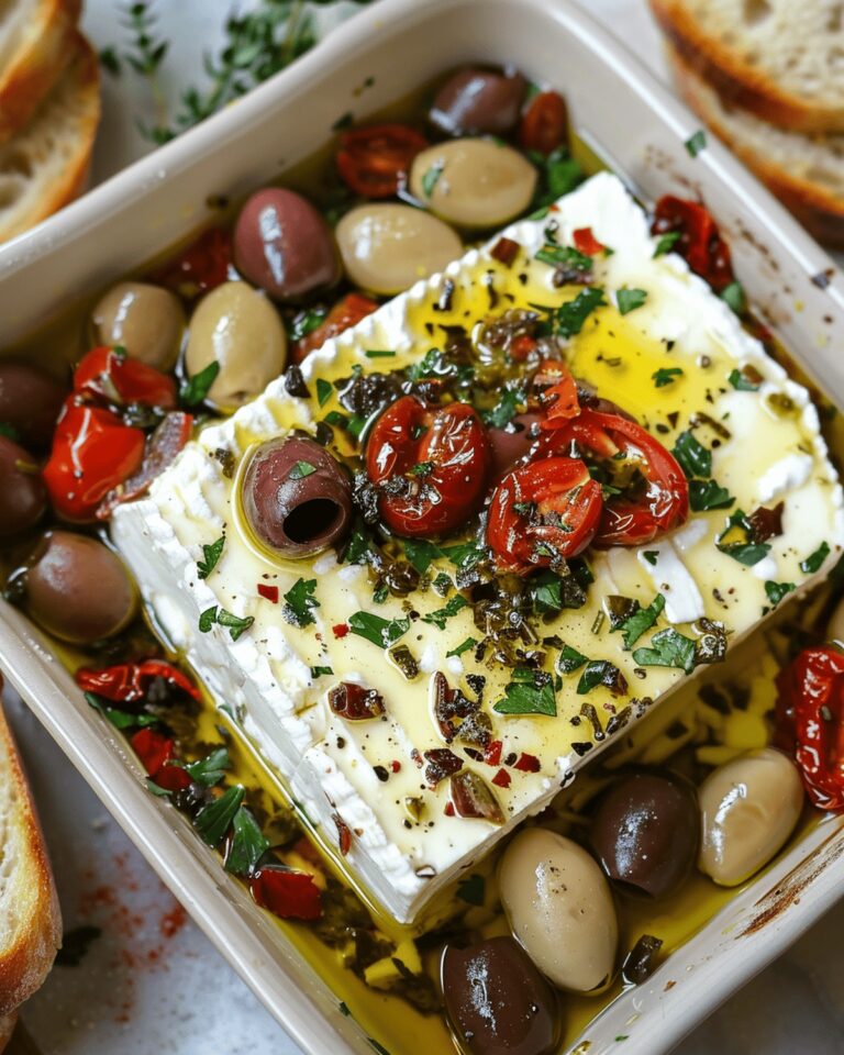 Savory Feta with Olives & Sun-Dried Tomatoes Recipe