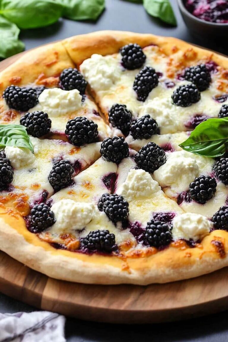 Blackberry Basil Ricotta Pizza Recipe