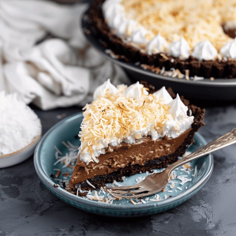 Decadent Coconut Chocolate Pudding Pie Recipe