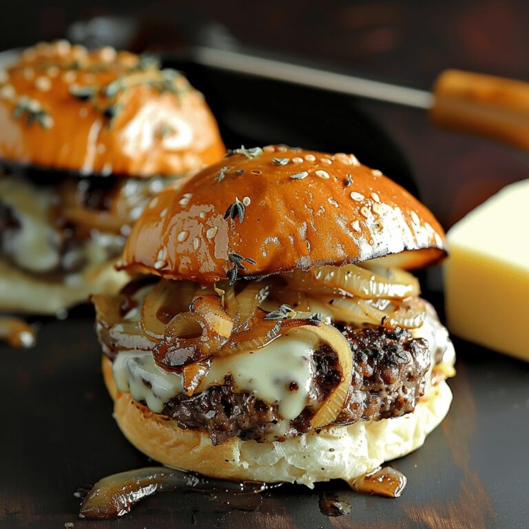 Mouthwatering Caramelized Onion and Cheese Burgers Recipe