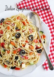 Italian Spaghetti Pasta Salad With Parmesan Dressing Recipe