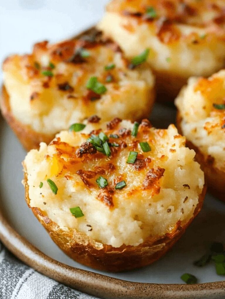 Garlic Parmesan Mashed Potato Cups Recipe