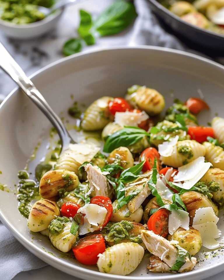 Creamy Italian Gnocchi Skillet With Chicken and Pesto Recipe