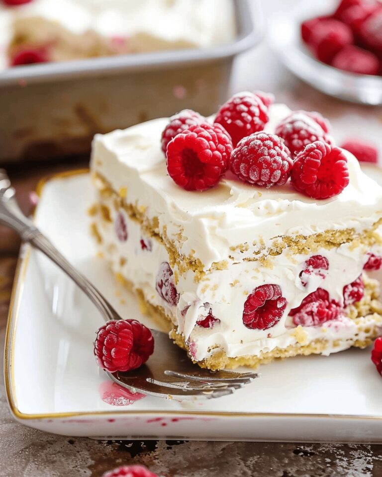 No Bake Lemon Raspberry Icebox Cake Recipe