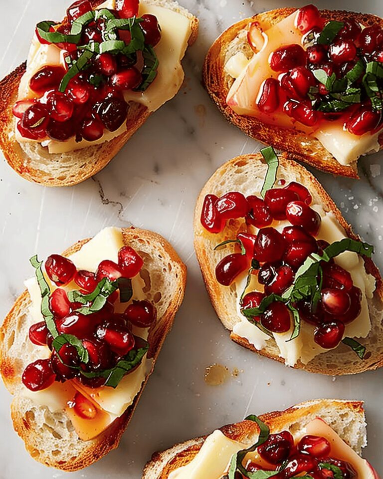 Exotic Pomegranate & Brie Bruschetta Recipe