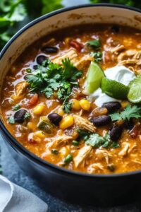 8-Can Chicken Taco Soup Recipe