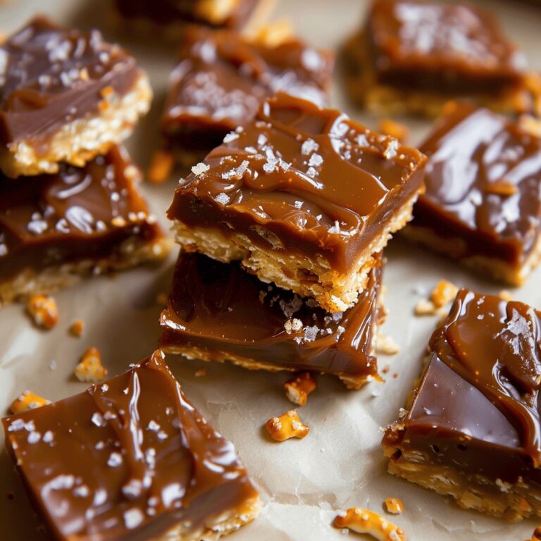 Irresistible Salted Caramel Pretzel Crunch Bars Recipe