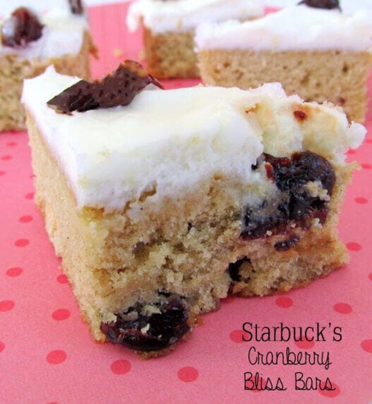 Starbucks Cranberry Bliss Bars Recipe