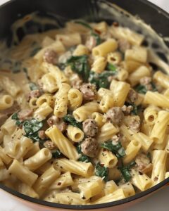 Hearty Spinach Sausage Pasta Feast Recipe