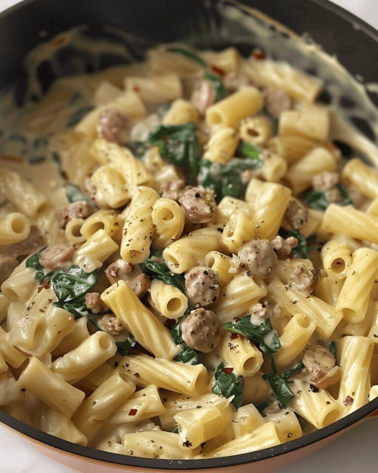 Hearty Spinach Sausage Pasta Feast Recipe