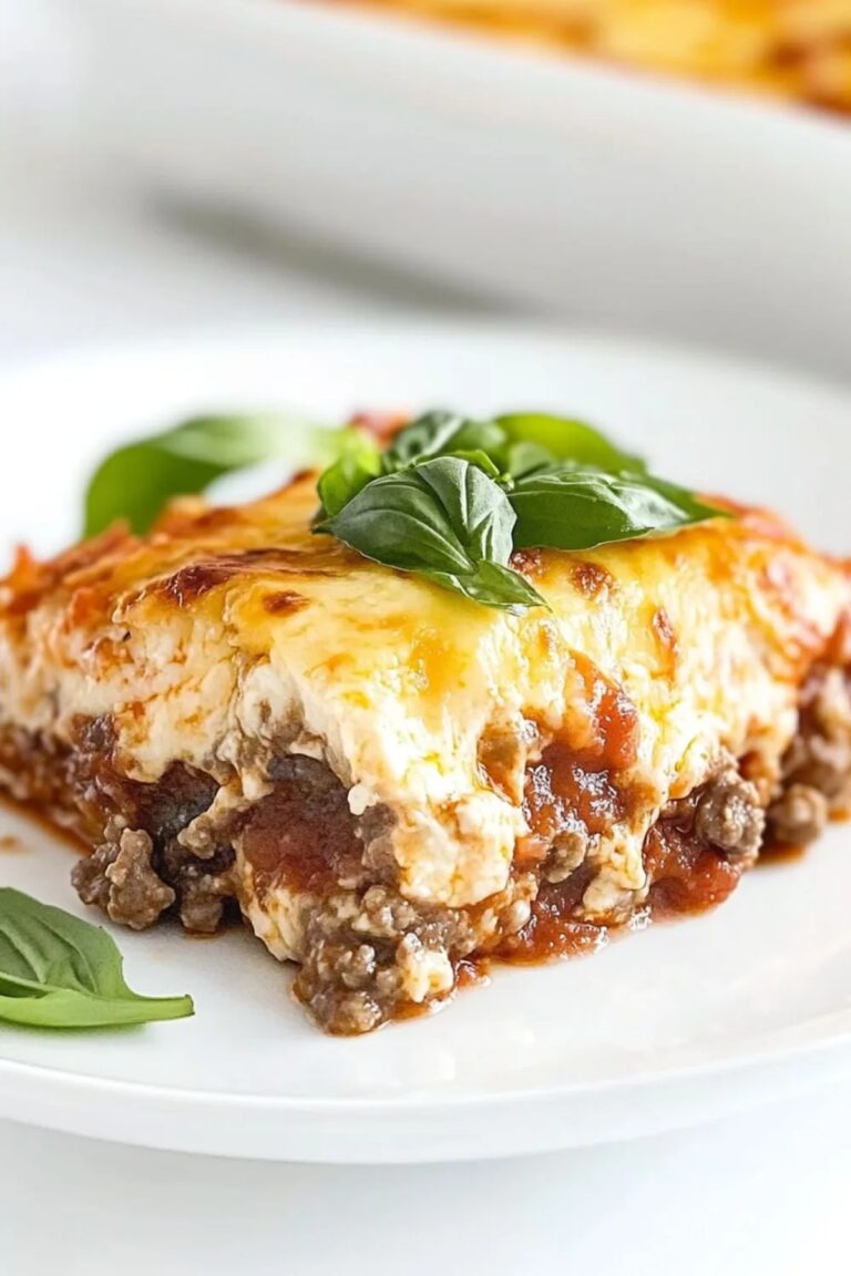 Low Carb Keto No Noodle Lasagna Recipe