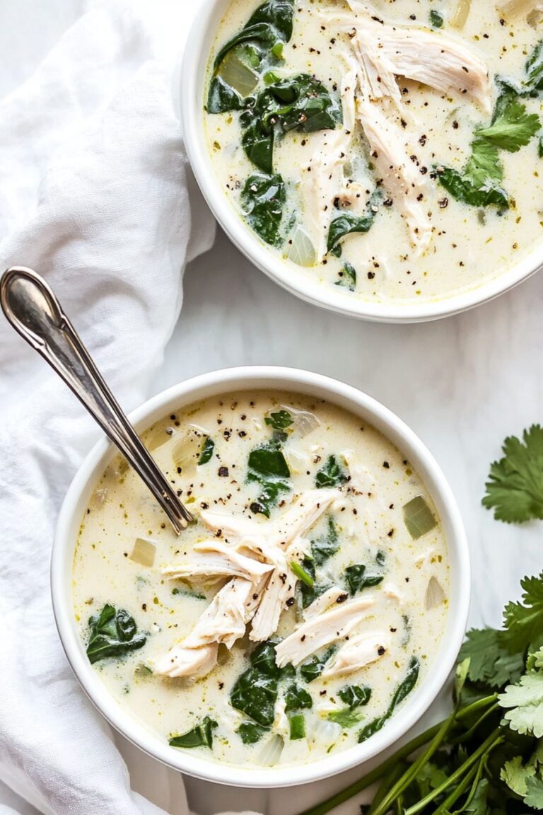 Low Carb Keto Chicken Florentine Soup Recipe