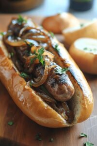 Oven-Braised Beer Brats With Caramelized Onions Recipe