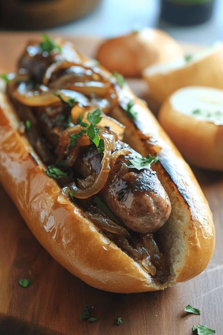 Oven-Braised Beer Brats With Caramelized Onions Recipe