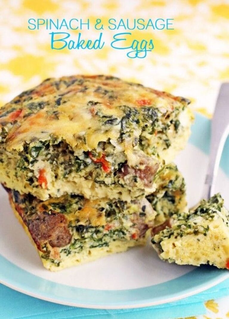 Spinach Sausage Baked Eggs Recipe