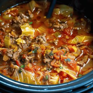 Spicy Cabbage and Beef Soup Recipe