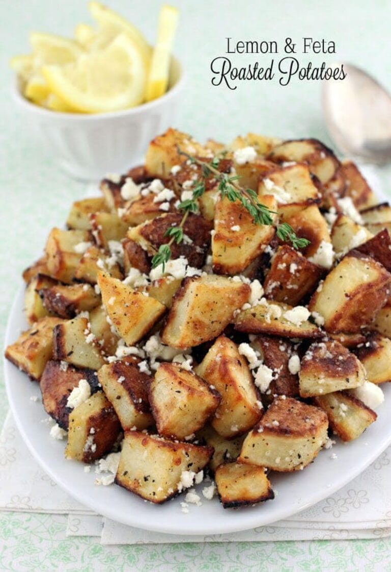 Lemon & Feta Roasted Potatoes Recipe