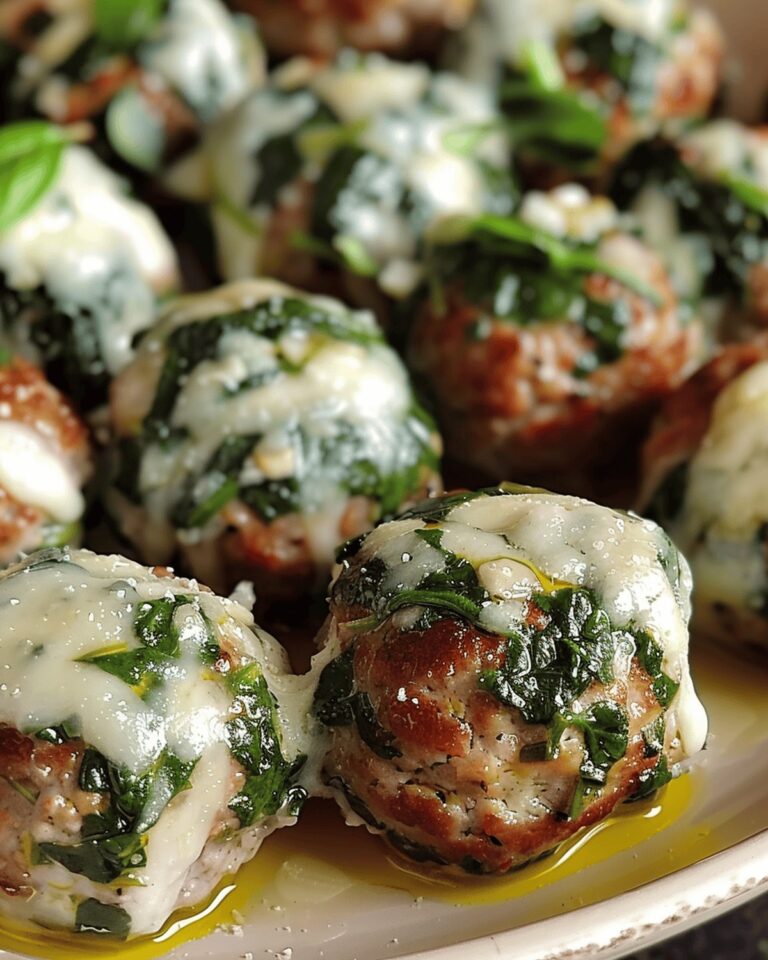 Hearty Spinach And Mozzarella-Stuffed Meatballs Recipe