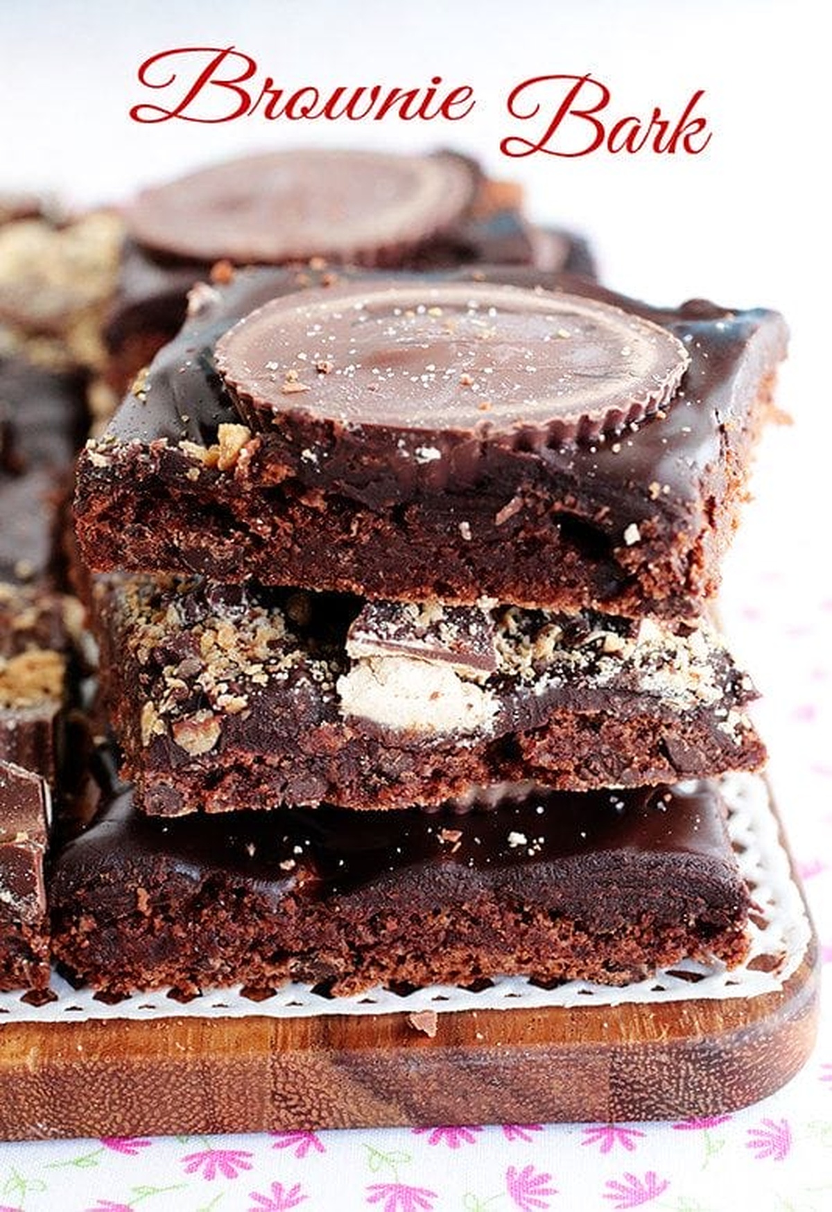 Peanut Butter Cup Brownie Bark Recipe