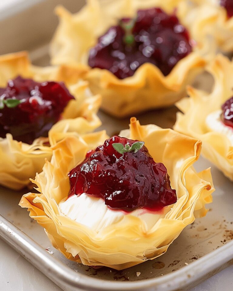 Crispy Brie And Cranberry Phyllo Cups Recipe