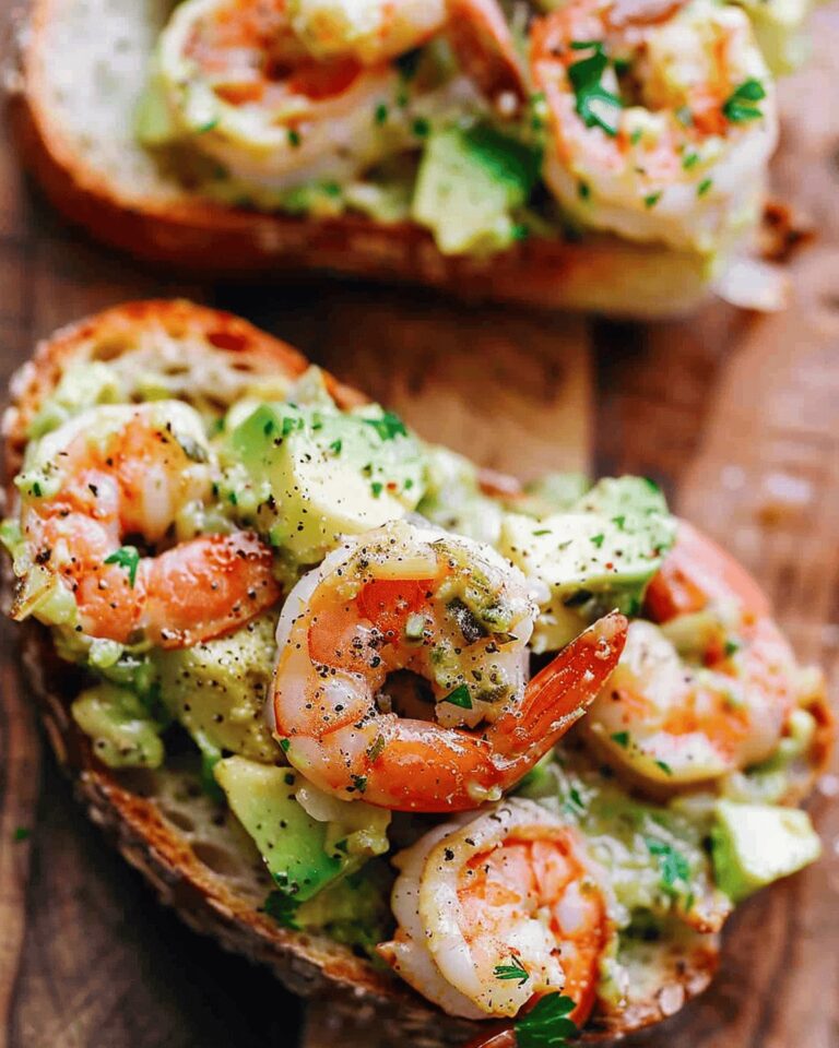 Zesty Shrimp and Avocado Garlic Toast Recipe