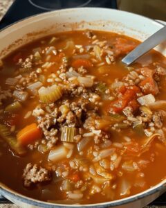 Hearty Cabbage Beef Soup Recipe