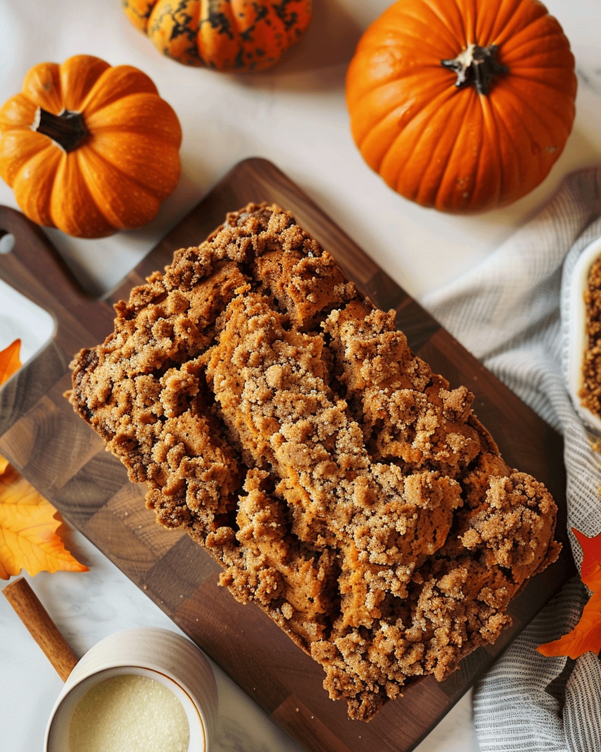 Moist Pumpkin Bread with Streusel Topping Recipe