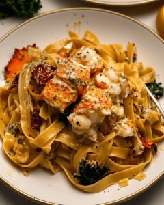Luxurious Tuscan Lobster Pasta Recipe