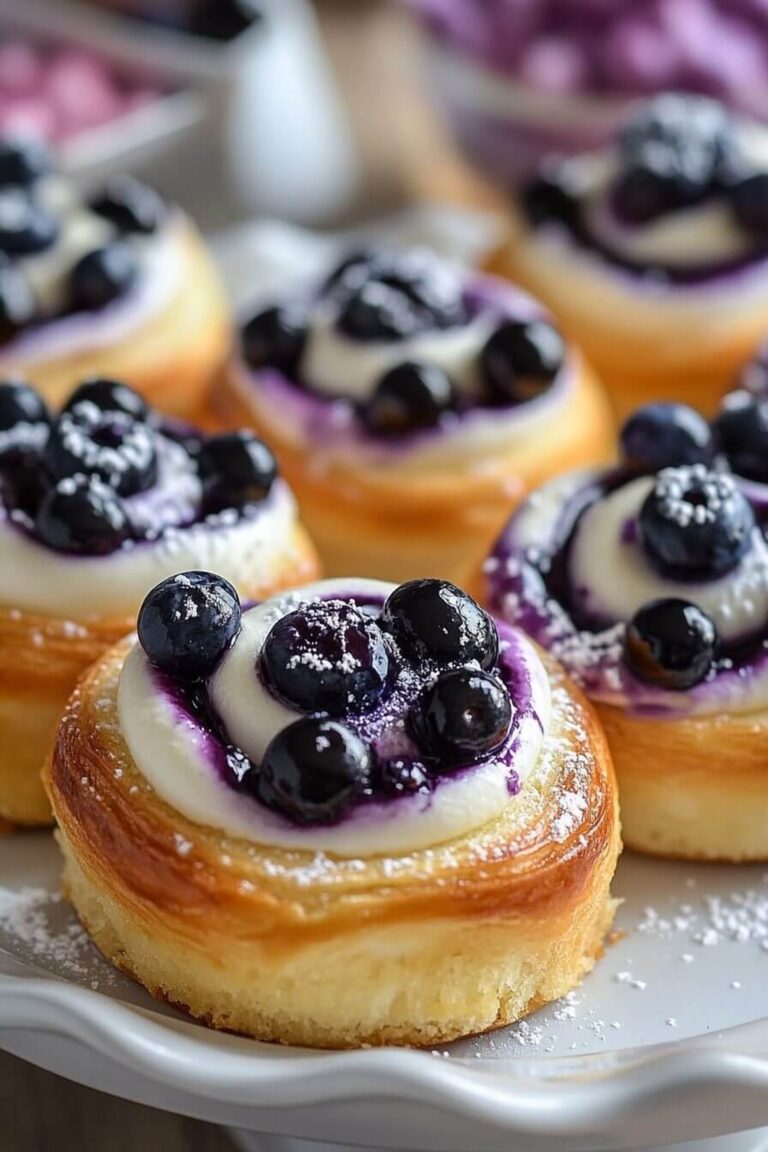 5-Ingredient Blueberry Cheesecake Rolls Recipe