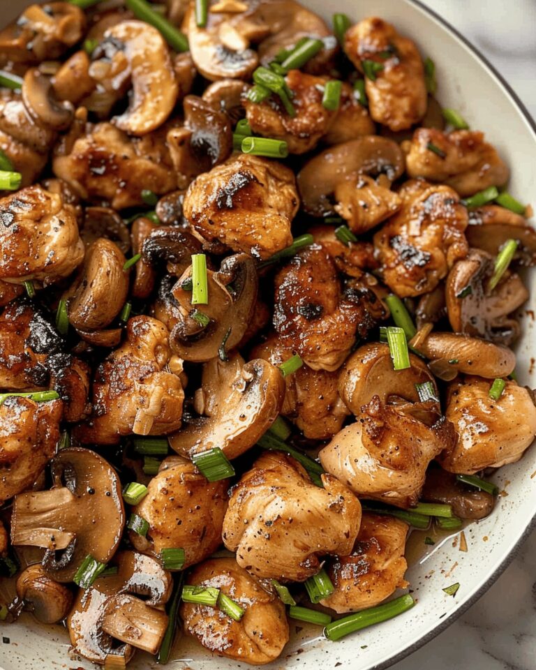 Crispy Garlic Mushroom Chicken Bites Recipe