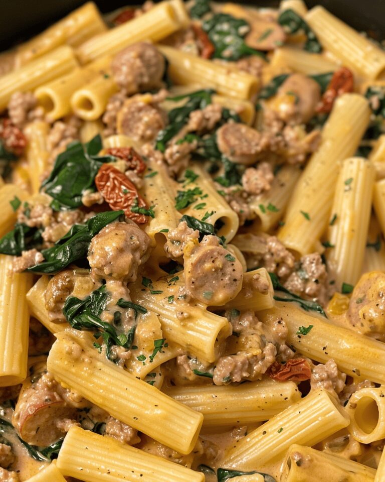 Rustic Tuscan Sausage Pasta Bake Recipe