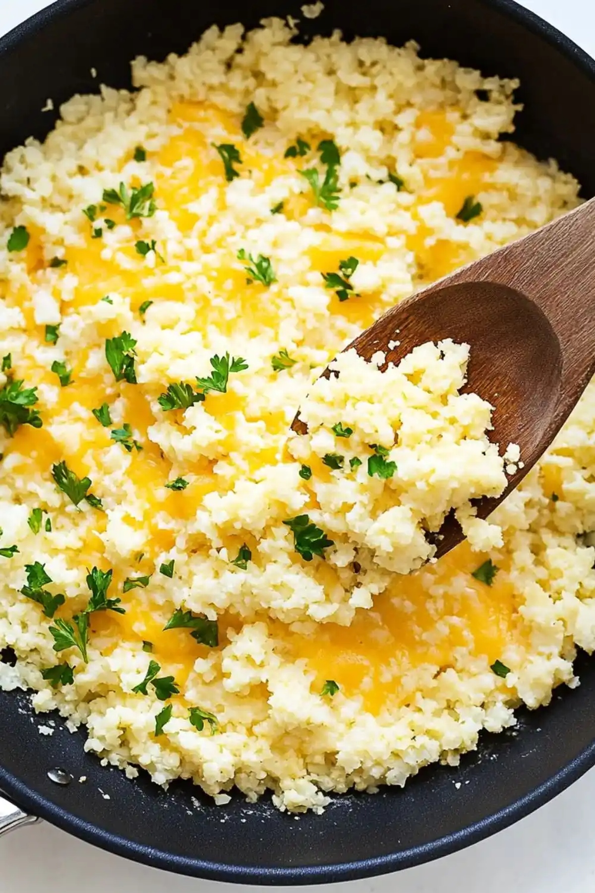 Low Carb Keto Cheesy Cauliflower Rice Recipe