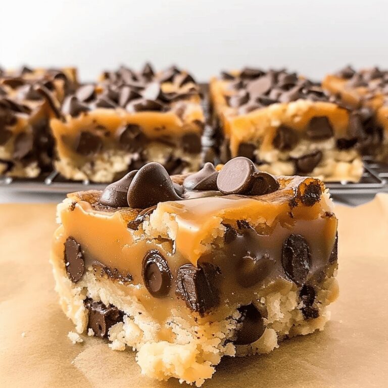 Salted Caramel Chocolate Chip Cookie Bars Recipe