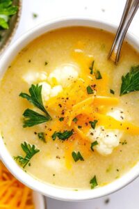Low Carb Keto Cauliflower Cheese Soup Recipe