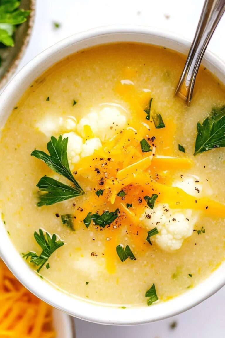 Low Carb Keto Cauliflower Cheese Soup Recipe