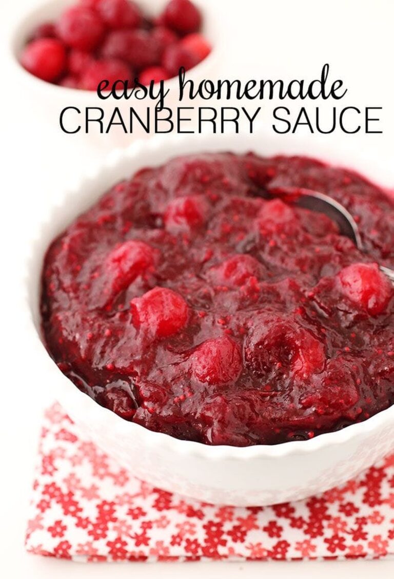 Homemade Cranberry Sauce Recipe