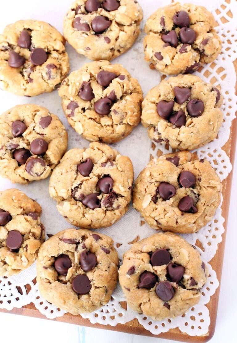Peanut Butter Oatmeal Chocolate Chip Cookies Recipe