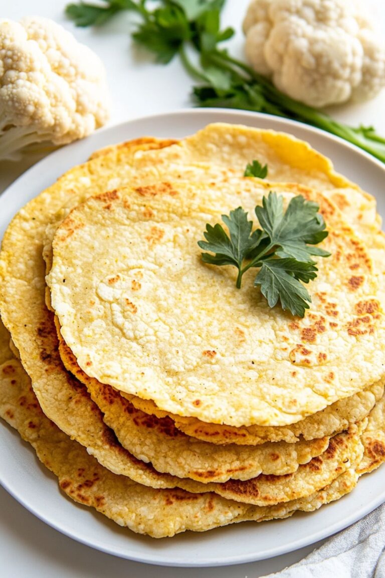 Low Carb Keto Cauliflower Tortillas Recipe
