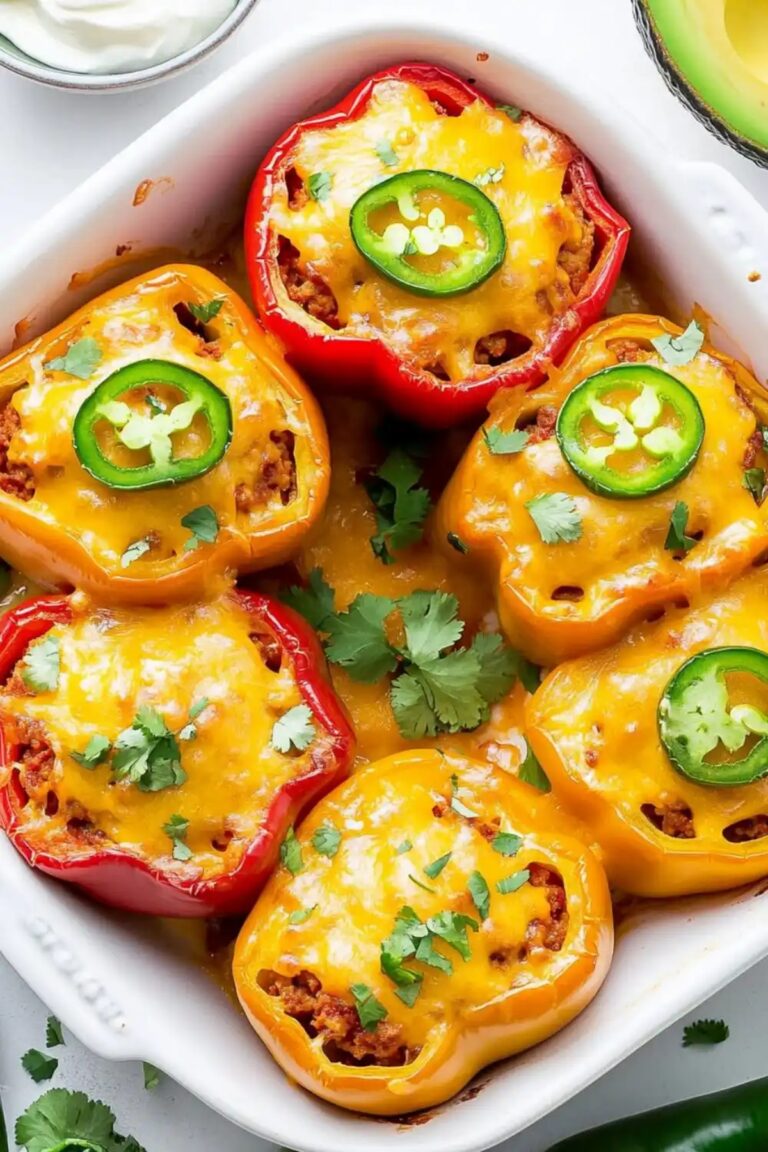 Low Carb Keto Turkey Stuffed Peppers Recipe