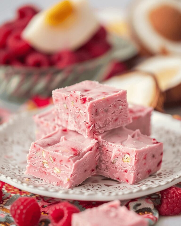 Creamy Raspberry Coconut Fudge Recipe
