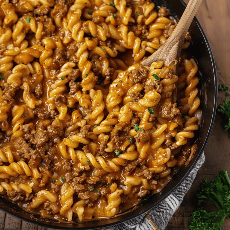 Vegan Cheesy Hamburger Pasta Recipe