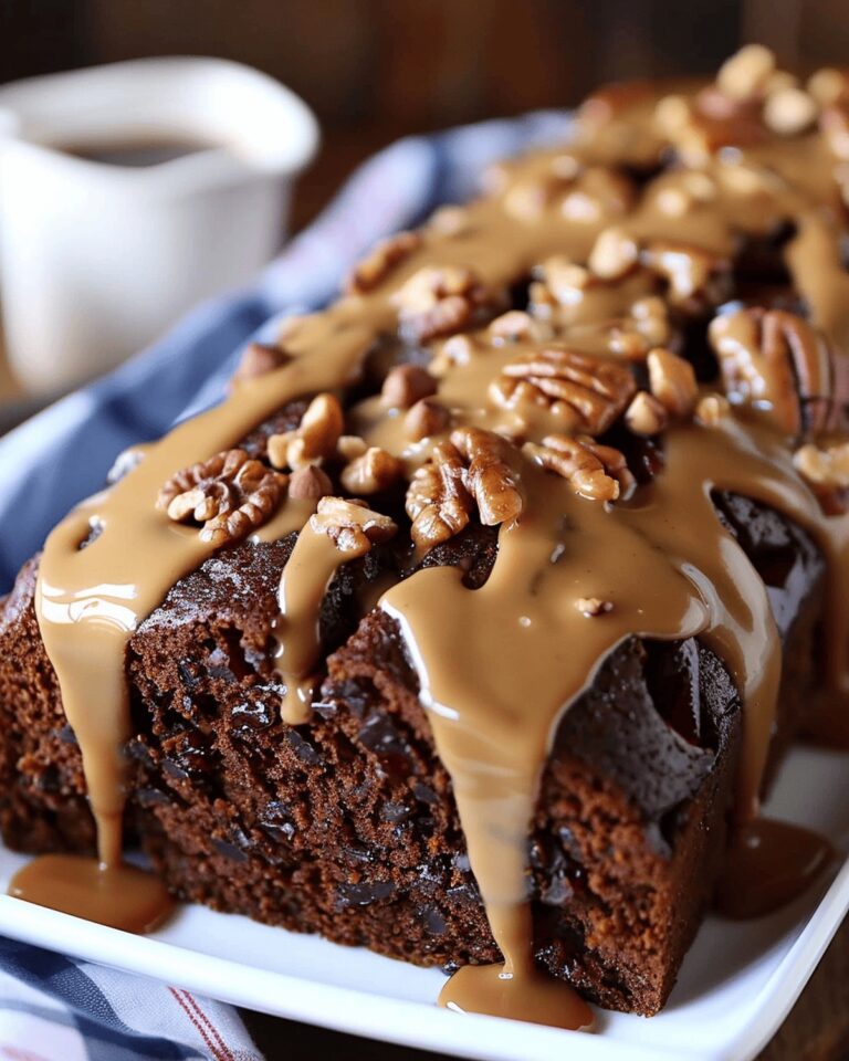 Luxurious Date Coffee Cake With Walnuts And Espresso Glaze Recipe